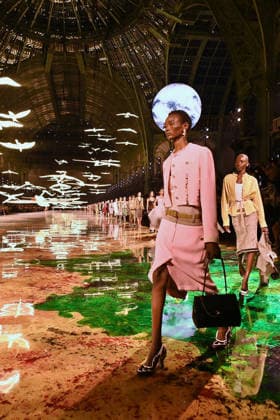 PFW - Chanel Runway A model walks the runway during the Chanel Womenswear Spring Summer 2027 show as part of Paris Fashion Week on October 05, 2026 in Paris, France. Photo by Franck Castel ABACAPRESS.COM Paris France  Copyright: xCastelxFranck ABACAx