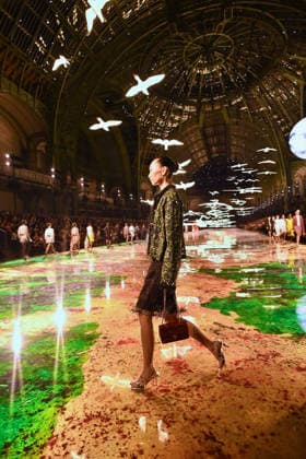 PFW - Chanel Runway A model walks the runway during the Chanel Womenswear Spring Summer 2027 show as part of Paris Fashion Week on October 05, 2026 in Paris, France. Photo by Franck Castel ABACAPRESS.COM Paris France  Copyright: xCastelxFranck ABACAx
