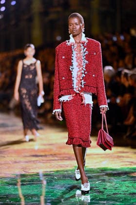 PFW - Chanel Runway A model walks the runway during the Chanel Womenswear Spring Summer 2027 show as part of Paris Fashion Week on October 05, 2026 in Paris, France. Photo by Franck Castel ABACAPRESS.COM Paris France  Copyright: xCastelxFranck ABACAx