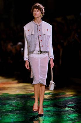 PFW - Chanel Runway A model walks the runway during the Chanel Womenswear Spring Summer 2027 show as part of Paris Fashion Week on October 05, 2026 in Paris, France. Photo by Franck Castel ABACAPRESS.COM Paris France  Copyright: xCastelxFranck ABACAx