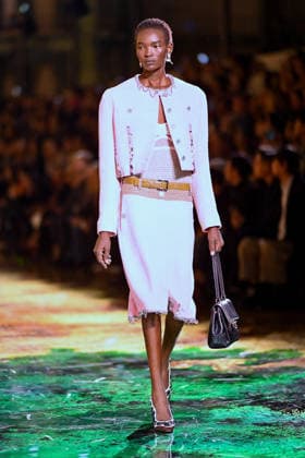 PFW - Chanel Runway A model walks the runway during the Chanel Womenswear Spring Summer 2027 show as part of Paris Fashion Week on October 05, 2026 in Paris, France. Photo by Franck Castel ABACAPRESS.COM Paris France  Copyright: xCastelxFranck ABACAx