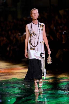PFW - Chanel Runway A model walks the runway during the Chanel Womenswear Spring Summer 2027 show as part of Paris Fashion Week on October 05, 2026 in Paris, France. Photo by Franck Castel ABACAPRESS.COM Paris France  Copyright: xCastelxFranck ABACAx
