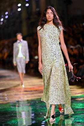 PFW - Chanel Runway A model walks the runway during the Chanel Womenswear Spring Summer 2027 show as part of Paris Fashion Week on October 05, 2026 in Paris, France. Photo by Franck Castel ABACAPRESS.COM Paris France  Copyright: xCastelxFranck ABACAx