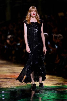 PFW - Chanel Runway A model walks the runway during the Chanel Womenswear Spring Summer 2027 show as part of Paris Fashion Week on October 05, 2026 in Paris, France. Photo by Franck Castel ABACAPRESS.COM Paris France  Copyright: xCastelxFranck ABACAx