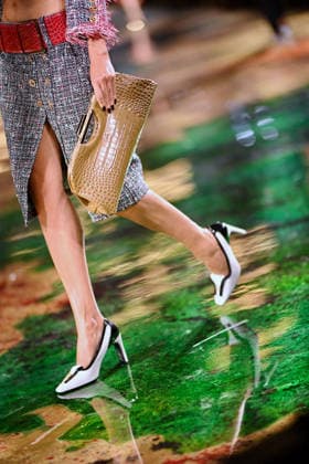 PFW - Chanel Runway A model bag detail walks the runway during the Chanel Womenswear Spring Summer 2027 show as part of Paris Fashion Week on October 05, 2026 in Paris, France. Photo by Franck Castel ABACAPRESS.COM Paris France  Copyright: xCastelxFranck ABACAx