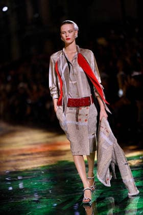 PFW - Chanel Runway A model walks the runway during the Chanel Womenswear Spring Summer 2027 show as part of Paris Fashion Week on October 05, 2026 in Paris, France. Photo by Franck Castel ABACAPRESS.COM Paris France  Copyright: xCastelxFranck ABACAx