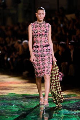 PFW - Chanel Runway A model walks the runway during the Chanel Womenswear Spring Summer 2027 show as part of Paris Fashion Week on October 05, 2026 in Paris, France. Photo by Franck Castel ABACAPRESS.COM Paris France  Copyright: xCastelxFranck ABACAx
