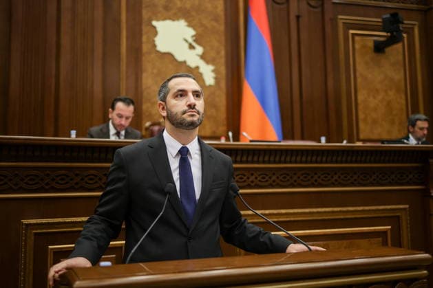 ARMENIA, YEREVAN - OCTOBER 6, 2026: President of the National Assembly Ruben Rubinyan is pictured during the 2nd session of the Armenian National Assembly of the 9th convocation Yerevan Armenia  - ZUMAt113 20261006_zaa_t113_005 Copyright: xAlexanderxPatrinx