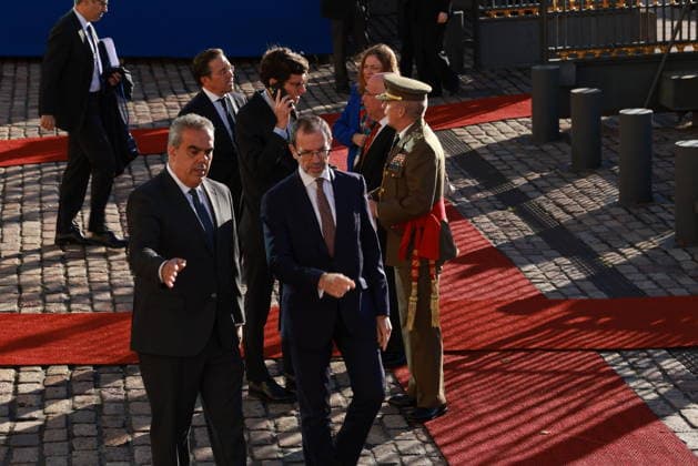 October 6, 2026, Espoo, Espoo, Finland: President ALEXANDER STUBB and his spouse SUZANNE INNES-STUBB welcome King FELIPE VI and Queen LETIZIA of Spain during the official welcoming ceremony marking the start of the royal couple s state visit to strengthen bilateral relations. Espoo Finland  - ZUMAt172 20261006_zip_t172_019 Copyright: xJosexTabaresx