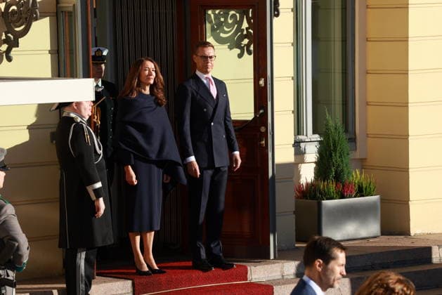October 6, 2026, Espoo, Espoo, Finland: President ALEXANDER STUBB and his spouse SUZANNE INNES-STUBB welcome King FELIPE VI and Queen LETIZIA of Spain during the official welcoming ceremony marking the start of the royal couple s state visit to strengthen bilateral relations. Espoo Finland  - ZUMAt172 20261006_zip_t172_022 Copyright: xJosexTabaresx