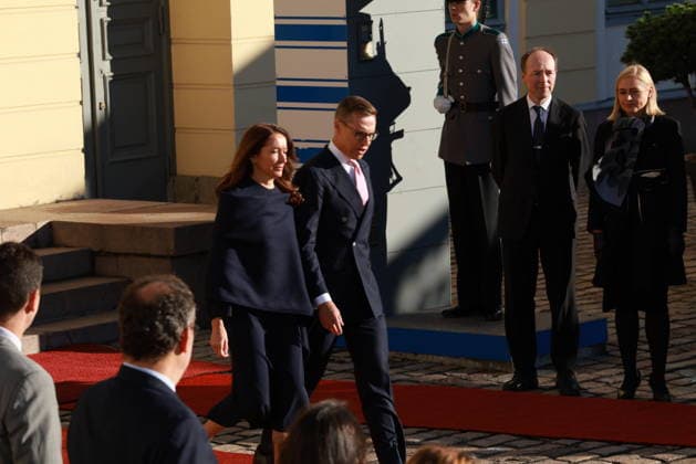 October 6, 2026, Espoo, Espoo, Finland: President ALEXANDER STUBB and his spouse SUZANNE INNES-STUBB welcome King FELIPE VI and Queen LETIZIA of Spain during the official welcoming ceremony marking the start of the royal couple s state visit to strengthen bilateral relations. Espoo Finland  - ZUMAt172 20261006_zip_t172_023 Copyright: xJosexTabaresx