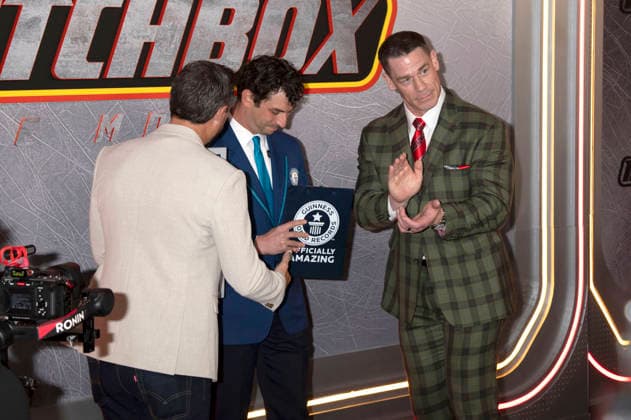 Karl Van Moorsel, Andrew Glass und John Cena bei der Premiere des Apple TV-Films Matchbox The Movie im AMC Lincoln Square Theater. New Yok, 05.10.2026