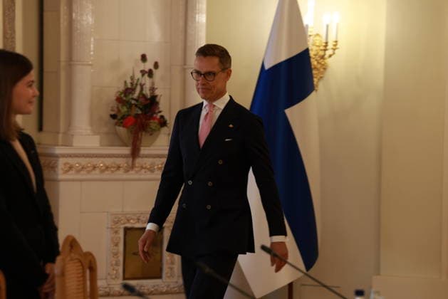 October 6, 2026, Espoo, Espoo, Finland: President ALEXANDER STUBB and his spouse SUZANNE INNES-STUBB welcome King FELIPE VI and Queen LETIZIA of Spain during the official welcoming ceremony marking the start of the royal couple s state visit to strengthen bilateral relations. Espoo Finland  - ZUMAt172 20261006_zip_t172_027 Copyright: xJosexTabaresx