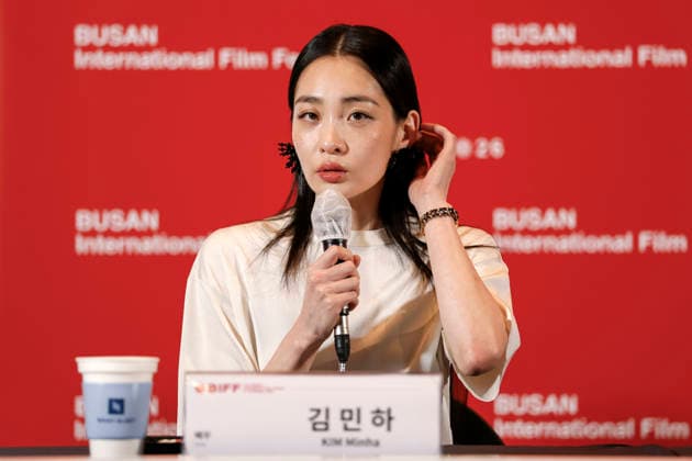 The Table: Day and Night cast at Busan International Film Festival South Korean actor Kim Min-ha speaks during a press conference for The Table: Day and Night, the opening film of the 31st Busan International Film Festival (BIFF), at the Busan Cinema Center in Busan, South Korea, on October 06, 2026. Busan South Korea  Copyright: xMatrixxImages JungxUi-Chelx