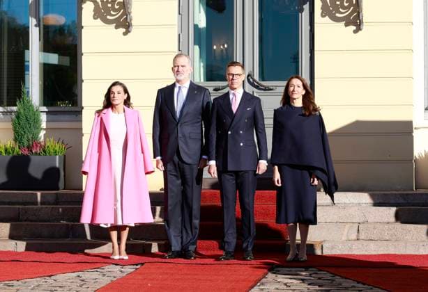 06-10-2026 Finland Queen Letizia and King Felipe with President Alexander Stubb and Suzanne Innes-Stubb during the official welcoming ceremony marking the start of the statevisit to Finland. Â  Copyright: xPPEx