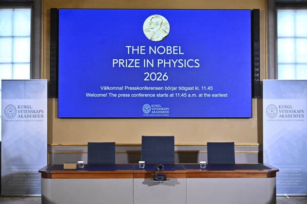 Francis Halzen is announced as the recipient of the 2026 Nobel Prize in Physics during a press conference at the Royal Swedish Academy of Sciences in Stockholm, Sweden, on October 6, 2026 STOCKHOLM SWEDEN x10430x  Copyright: xChristinexOlsson TTx SWEDEN NOBEL PRIZE 2026 PHYSICS 5ChaxMxr2Zg