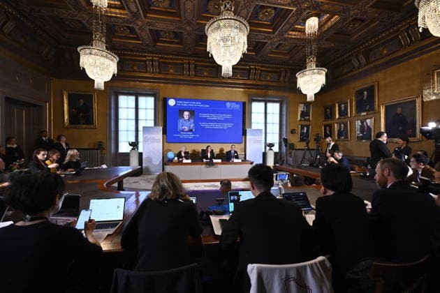 Francis Halzen is announced as the recipient of the 2026 Nobel Prize in Physics during a press conference at the Royal Swedish Academy of Sciences in Stockholm, Sweden, on October 6, 2026 STOCKHOLM SWEDEN x10430x  Copyright: xChristinexOlsson TTx SWEDEN NOBEL PRIZE 2026 PHYSICS JepxcELwdqw