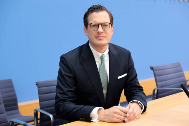 Prof. Dr. Moritz Hennemann, Bundesbeauftragter für den Datenschutz und die Informationsfreiheit, PK zu - Amtsantritt des neuen Bundesdatenschutzbeauftragten (BfDI): Schwerpunkte der künftigen Arbeit, Berlin, 06.10.2026