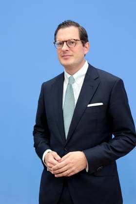 Prof. Dr. Moritz Hennemann, Bundesbeauftragter für den Datenschutz und die Informationsfreiheit, PK zu - Amtsantritt des neuen Bundesdatenschutzbeauftragten (BfDI): Schwerpunkte der künftigen Arbeit, Berlin, 06.10.2026