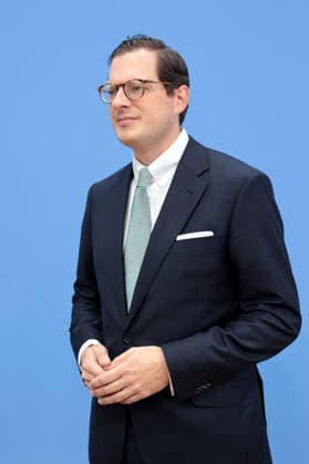 Prof. Dr. Moritz Hennemann, Bundesbeauftragter für den Datenschutz und die Informationsfreiheit, PK zu - Amtsantritt des neuen Bundesdatenschutzbeauftragten (BfDI): Schwerpunkte der künftigen Arbeit, Berlin, 06.10.2026