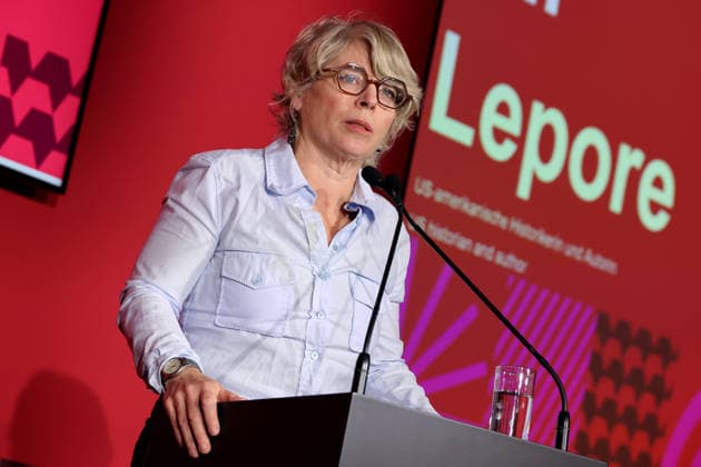 06.10.2026, Frankfurt am Main, DEU, Frankfurter Buchmesse. Eroeffnungspressekonferenz der Frankfurter Buchmesse mit Jill Lepore, amerikanische Historikerin