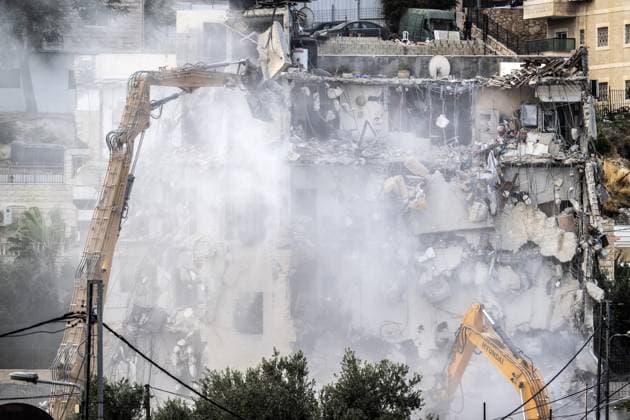 Israeli minister Ben-Gvir poses on bulldozer during demolition of Palestinian home in Jerusalem JERUSALEM - OCTOBER 06: Israeli far-right National Security Minister Itamar Ben-Gvir poses on a bulldozer after taking part in the demolition of a five-story building belonging to Palestinians in East Jerusalem on October 06, 2026. Israeli forces began demolishing the five-story building in the Tur neighborhood with bulldozers in the morning hours. Israeli forces took security measures in the area. Mostafa Alkharouf Anadolu Jerusalem Israel. Editorial use only. Please get in touch for any other usage.  Copyright: x2026xAnadoluxMostafaxAlkharoufx