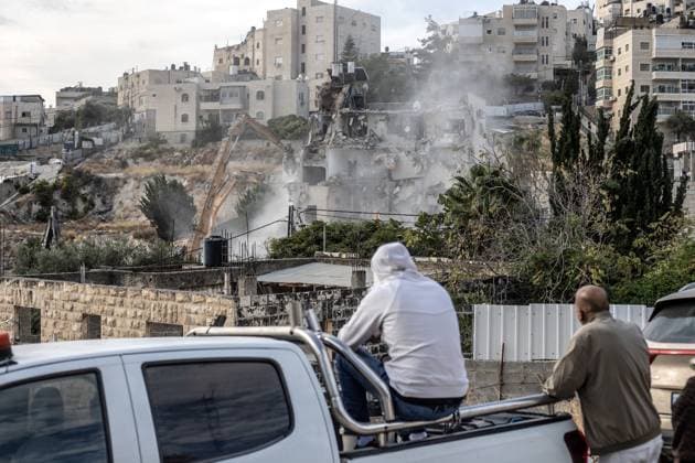 Israeli minister Ben-Gvir poses on bulldozer during demolition of Palestinian home in Jerusalem JERUSALEM - OCTOBER 06: Israeli far-right National Security Minister Itamar Ben-Gvir poses on a bulldozer after taking part in the demolition of a five-story building belonging to Palestinians in East Jerusalem on October 06, 2026. Israeli forces began demolishing the five-story building in the Tur neighborhood with bulldozers in the morning hours. Israeli forces took security measures in the area. Mostafa Alkharouf Anadolu Jerusalem Israel. Editorial use only. Please get in touch for any other usage.  Copyright: x2026xAnadoluxMostafaxAlkharoufx