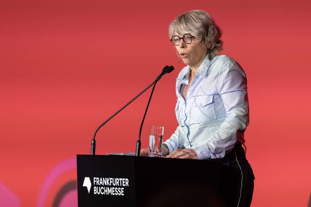 Buchmesse Frankfurt 2026 Jill Lepore, US-amerikanische Historikerin und Autorin. Eröffnungspressekonferenz der Buchmesse Frankfurt 2026., Frankfurt am Main Hessen Deutschland Messegelände