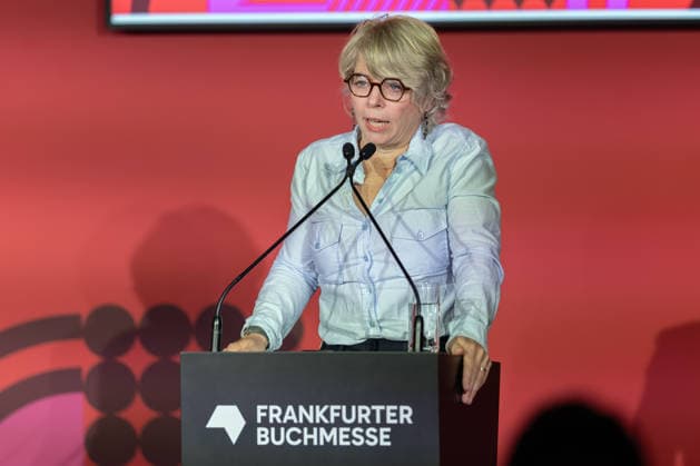 Buchmesse Frankfurt 2026 Jill Lepore, US-amerikanische Historikerin und Autorin. Eröffnungspressekonferenz der Buchmesse Frankfurt 2026., Frankfurt am Main Hessen Deutschland Messegelände