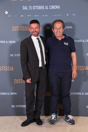 IPA89362238 - Rome, Cinema Barberini: Photocall for the film Zustissia. Pictured: Beniamino Zuncheddu and Mauro Trogu  Copyright: xVincenzoxLandix xVincenzoxLandix IPA89362238