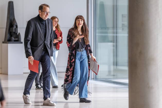 Statement Die Linke Heidi Reichinnek und Soeren Pellmann bei einem Statement Die Linke am 06.10.26 in Berlin. Berlin Berlin Deutschland Reichstag