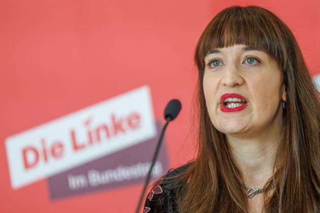 Statement Die Linke Heidi Reichinnek bei einem Statement Die Linke am 06.10.26 in Berlin. Berlin Berlin Deutschland Reichstag