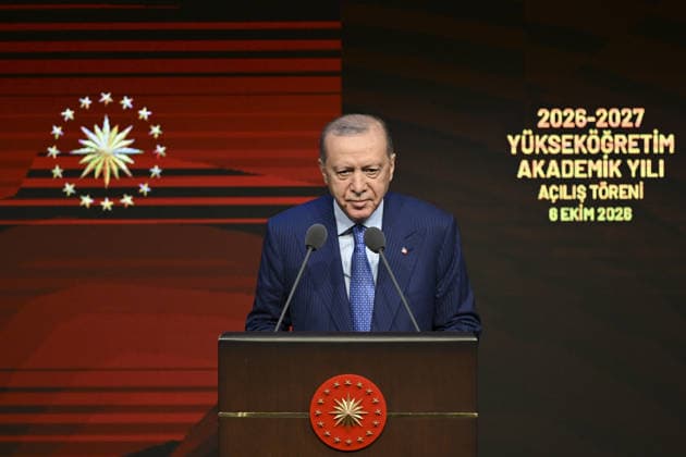 Turkish President Recep Tayyip Erdogan ANKARA, TURKIYE - OCTOBER 6: Turkish President Recep Tayyip Erdogan delivers a speech at the opening ceremony of the 2026-2027 Higher Education Academic Year held at the Bestepe National Congress and Culture Center in Ankara, Turkiye, on October 6, 2026. Dogukan Keskinkilic Anadolu Ankara Turkey. Editorial use only. Please get in touch for any other usage.  Copyright: x2026xAnadoluxDogukanxKeskinkilicx