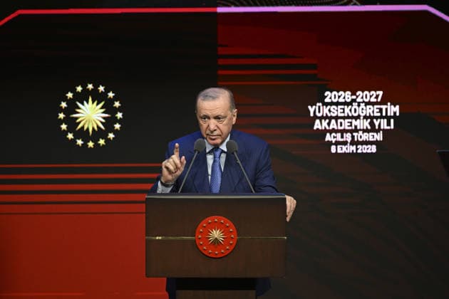 Turkish President Recep Tayyip Erdogan ANKARA, TURKIYE - OCTOBER 06: Turkish President Recep Tayyip Erdogan attends the opening ceremony of the 2026-2027 Higher Education Academic Year at Bestepe National Congress and Culture Center, on October 06, 2026 in Ankara, Turkiye. Dogukan Keskinkilic Anadolu Ankara Turkey. Editorial use only. Please get in touch for any other usage.  Copyright: x2026xAnadoluxDogukanxKeskinkilicx