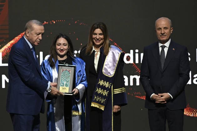 Turkish President Recep Tayyip Erdogan ANKARA, TURKIYE - OCTOBER 06: Turkish President Recep Tayyip Erdogan attends the opening ceremony of the 2026-2027 Higher Education Academic Year at Bestepe National Congress and Culture Center, on October 06, 2026 in Ankara, Turkiye. Dogukan Keskinkilic Anadolu Ankara Turkey. Editorial use only. Please get in touch for any other usage.  Copyright: x2026xAnadoluxDogukanxKeskinkilicx