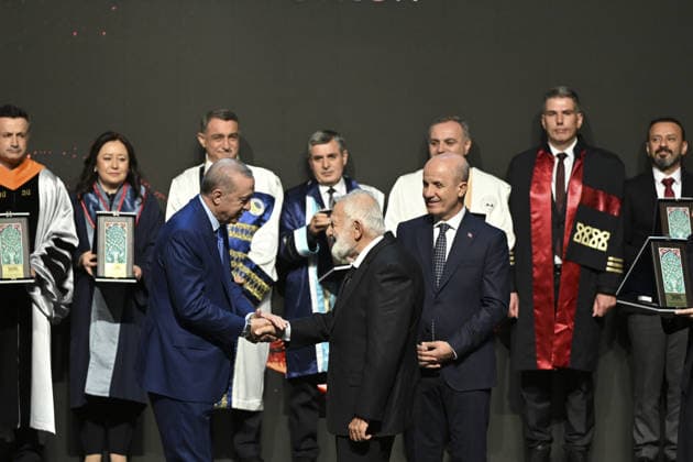 Turkish President Recep Tayyip Erdogan ANKARA, TURKIYE - OCTOBER 06: Turkish President Recep Tayyip Erdogan attends the opening ceremony of the 2026-2027 Higher Education Academic Year at Bestepe National Congress and Culture Center, on October 06, 2026 in Ankara, Turkiye. Dogukan Keskinkilic Anadolu Ankara Turkey. Editorial use only. Please get in touch for any other usage.  Copyright: x2026xAnadoluxDogukanxKeskinkilicx