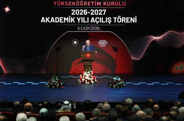 Turkish President Recep Tayyip Erdogan ANKARA, TURKIYE - OCTOBER 6: (----EDITORIAL USE ONLY - MANDATORY CREDIT - TURKISH PRESIDENCY MURAT KULA HANDOUT - NO MARKETING NO ADVERTISING CAMPAIGNS - DISTRIBUTED AS A SERVICE TO CLIENTS----) Turkish President Recep Tayyip Erdogan delivers a speech during the Opening Ceremony of Academic Year 2026-2027 at the Bestepe National Congress and Culture Center in Ankara, Turkiye, on October 6, 2026. TUR Presidency Murat Kula Anadolu Ankara Turkey. Editorial use only. Please get in touch for any other usage.  Copyright: x2026xAnadoluxTURxPresidencyx xMuratxKulax