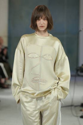 PFW - Litkovska Runway A model walks the runway during the Litkovska Womenswear Spring Summer 2027 show as part of the Paris Fashion Week on October 6, 2026 in Paris, France. Photo by Alain-Gil Gonzalez ABACAPRESS.COM Paris France  Copyright: xGonzalezxAlain-Gil ABACAx