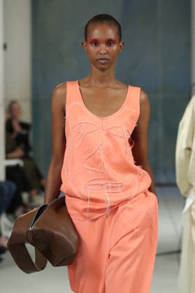 PFW - Litkovska Runway A model walks the runway during the Litkovska Womenswear Spring Summer 2027 show as part of the Paris Fashion Week on October 6, 2026 in Paris, France. Photo by Alain-Gil Gonzalez ABACAPRESS.COM Paris France  Copyright: xGonzalezxAlain-Gil ABACAx