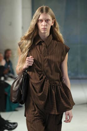 PFW - Litkovska Runway A model walks the runway during the Litkovska Womenswear Spring Summer 2027 show as part of the Paris Fashion Week on October 6, 2026 in Paris, France. Photo by Alain-Gil Gonzalez ABACAPRESS.COM Paris France  Copyright: xGonzalezxAlain-Gil ABACAx