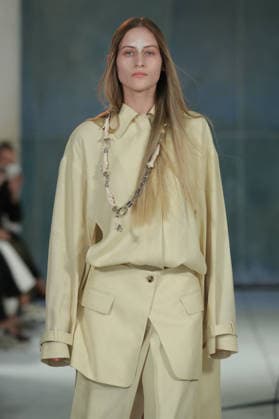 PFW - Litkovska Runway A model walks the runway during the Litkovska Womenswear Spring Summer 2027 show as part of the Paris Fashion Week on October 6, 2026 in Paris, France. Photo by Alain-Gil Gonzalez ABACAPRESS.COM Paris France  Copyright: xGonzalezxAlain-Gil ABACAx