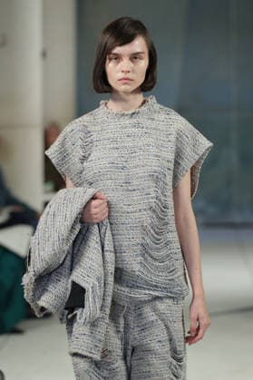 PFW - Litkovska Runway A model walks the runway during the Litkovska Womenswear Spring Summer 2027 show as part of the Paris Fashion Week on October 6, 2026 in Paris, France. Photo by Alain-Gil Gonzalez ABACAPRESS.COM Paris France  Copyright: xGonzalezxAlain-Gil ABACAx