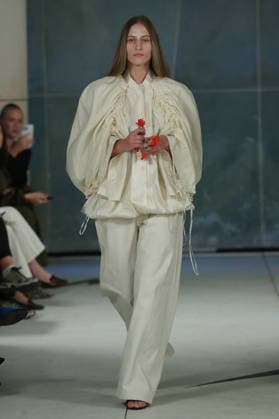 PFW - Litkovska Runway A model walks the runway during the Litkovska Womenswear Spring Summer 2027 show as part of the Paris Fashion Week on October 6, 2026 in Paris, France. Photo by Alain-Gil Gonzalez ABACAPRESS.COM Paris France  Copyright: xGonzalezxAlain-Gil ABACAx