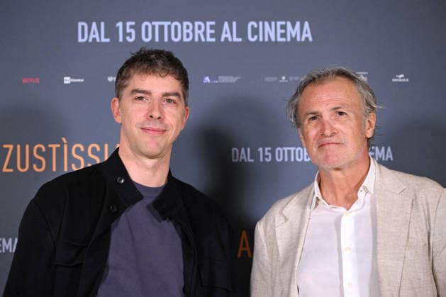 October 6, 2026, Rome, Rome, Italy: Michele Riondino and Fabrizio Ferracane during the photocall for the presentation of the film Zustissia, inspired by the true story of the longest miscarriage of justice in Italian history: 33 years of wrongful imprisonment. Rome, October 6, 2026 Rome Italy  - ZUMAa289 20261006_zia_a289_104 Copyright: xMariaxLauraxAntonellix xAgfx