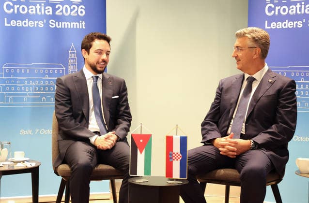 Prime minister of Croatia Andrej Plenkovic meets with Crown Prince of Jordan Hussein bin Abdullah II Prime minister of Croatia Andrej Plenkovic meets with Crown Prince of Jordan Hussein bin Abdullah II ahead of MED9 Summit at hotel Radison Blu in Split, Croatia, on October 06, 2026.  IvanaxIvanovic PIXSELL
