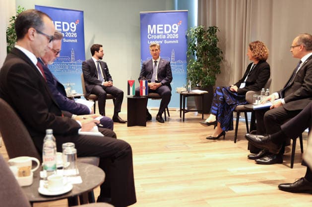 Prime minister of Croatia Andrej Plenkovic meets with Crown Prince of Jordan Hussein bin Abdullah II Prime minister of Croatia Andrej Plenkovic meets with Crown Prince of Jordan Hussein bin Abdullah II ahead of MED9 Summit at hotel Radison Blu in Split, Croatia, on October 06, 2026.  IvanaxIvanovic PIXSELL