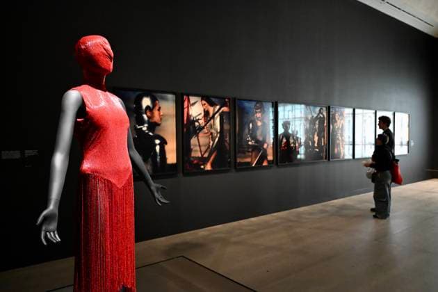 Tate Britain, The 90s : Art and Fashion London, UK. Red Dress by Alexander McQueen. Art & Fashion, Tate Britain. Tate Britain has opened the first exhibition to explore the art, photography and fashion of the 1990s, adecade synonymous with possibility, optimism and an audacious spirit. The 90s : Art and Fashion explores this period s surge of creative energy, shaped by its opportunities and challenges. 06 October 2026., Credit:Michael Melia Michael Melia - B2778 Avalon  Copyright: xMichaelxMeliax xMichaelxMeliax-xB2778x xAvalonx 1141014217