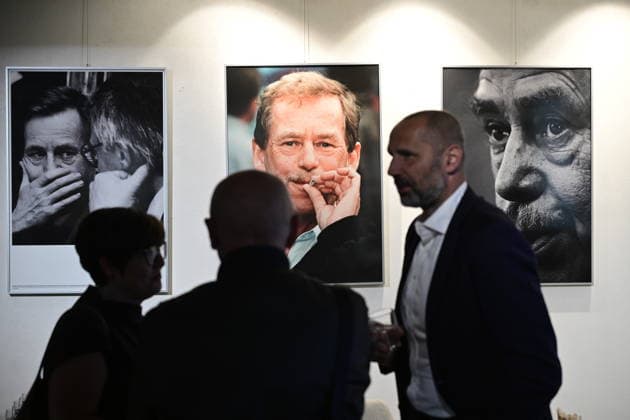 CTK Photobank editor-in-chief Petr Mlch, right, during the opening of Photo CTK: Havel - President Vaclav Havel Through the Eyes of CTK Photojournalists exhibition, marking 90th anniversary of Havel s birth, organised by Czech Press Agency (CTK)xinxcollaborationxwithxCzechxPhoto,xonxOctoberx6,x2026,xinxPrague,xCzechxRepublic.x(CTKxPhoto RomanxVondrous) CTKPhotoP2026100607215  CTKPhotoP2026100607215