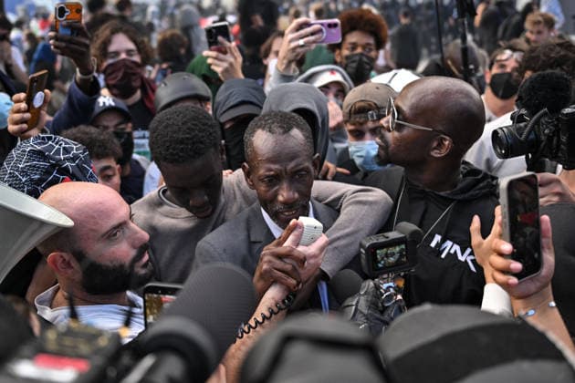 Protest against eduction conditions in Paris PARIS, FRANCE - OCTOBER 6: Mayor of Saint-Denis Bally Bagayoko reacts as clashes occur between demonstrators and riot police during a protest against education conditions and to highlight the lack of resources and staff in high schools in Paris, France, on October 6, 2026. Firas Abdullah Anadolu Paris France. Editorial use only. Please get in touch for any other usage.  Copyright: x2026xAnadoluxFirasxAbdullahx