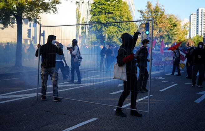 Nearly half million take to streets across France in student protests STRASBOURG, FRANCE - OCTOBER 6: Hundreds of students supported by the major French trade unions have taken to the streets across for a day of national protest in Strasbourg, France on October 6, 2026. They are protesting against overcrowded classrooms, a shortage of teachers, the poor condition of facilities, and the education budget for 2027. Hadi Mehraeen Anadolu Strasbourg France. Editorial use only. Please get in touch for any other usage.  Copyright: x2026xAnadoluxHadixMehraeenx